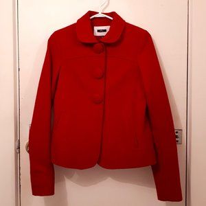 Red wool coat
